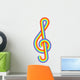 Rainbow treble clef Wall Decal