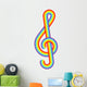 Rainbow treble clef Wall Decal