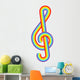 Rainbow treble clef Wall Decal