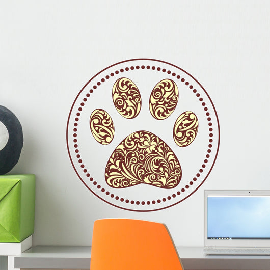 Paw Print Wall Mural