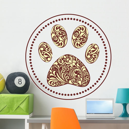 Paw Print Wall Mural