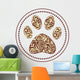 Paw Print Wall Mural