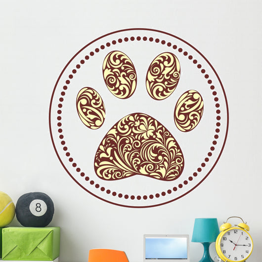 Paw Print Wall Mural