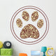 Paw Print Wall Mural