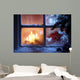 Frosted Window with Christmas