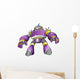 Purple Robot Warrior Vector