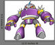 Purple Robot Warrior Vector