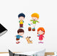 characters cartoon kids Wall Decal