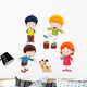 characters cartoon kids Wall Decal