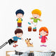 characters cartoon kids Wall Decal