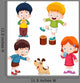 characters cartoon kids Wall Decal