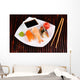 Delicious Sushi Served Plate Wall Mural