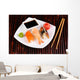 Delicious Sushi Served Plate Wall Mural