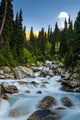 Long Exposure Image Mountain Wall Mural