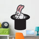 Rabbit Sitting Magic Hat Wall Decal