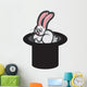 Rabbit Sitting Magic Hat Wall Decal