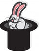 Rabbit Sitting Magic Hat Wall Decal