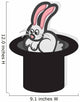 Rabbit Sitting Magic Hat Wall Decal