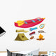Various Camping Objects Wall Decal