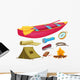 various camping objects Wall Decal