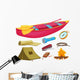 Various Camping Objects Wall Decal