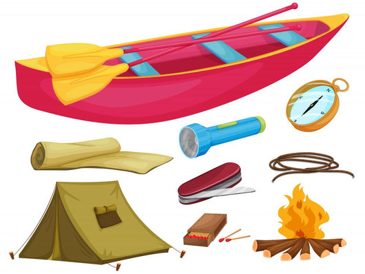 various camping objects Wall Decal