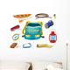 various camping objects 