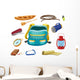 various camping objects 