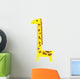 Height scale kids giraffe vector Wall Decal
