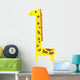 Height scale kids giraffe vector Wall Decal