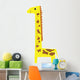 Height scale kids giraffe vector Wall Decal