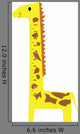 Height scale kids giraffe vector Wall Decal