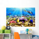 Coral and Fish Red Wall Mural