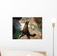 Sea lion with seagull in Seaworld in San Diego while sunbathing Wall Mural