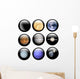 System Solar Buttons Wall Decal