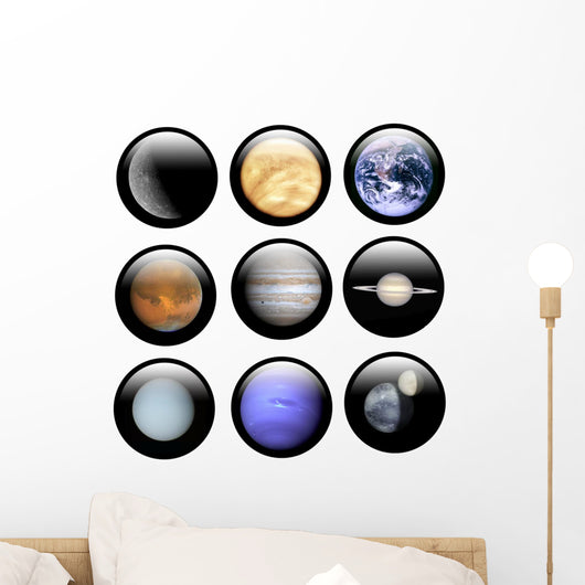 System Solar Buttons Wall Decal