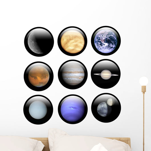System Solar Buttons Wall Decal