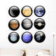 System Solar Buttons Wall Decal