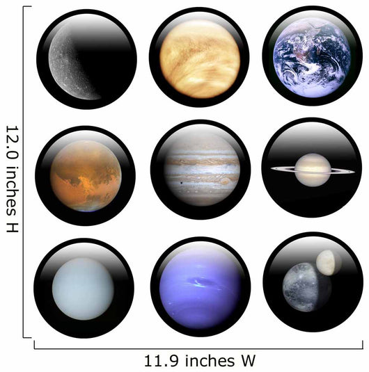 System Solar Buttons Wall Decal
