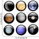 System Solar Buttons Wall Decal