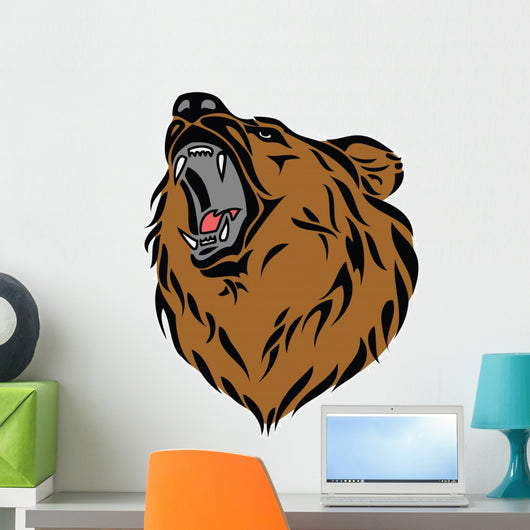 Grizzly bear head Wall Decal