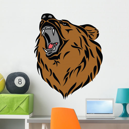 Grizzly bear head Wall Decal