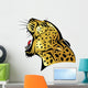 Leopard head on white background Wall Decal