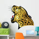 Leopard head on white background Wall Decal