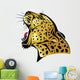 Leopard head on white background Wall Decal