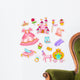 collection of items related to princesses Wall Decal