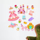 collection of items related to princesses Wall Decal