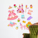 collection of items related to princesses Wall Decal