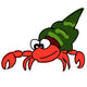 Red Hermit Crab Wall Decal