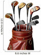 Vintage Golf clubs Wall Decal